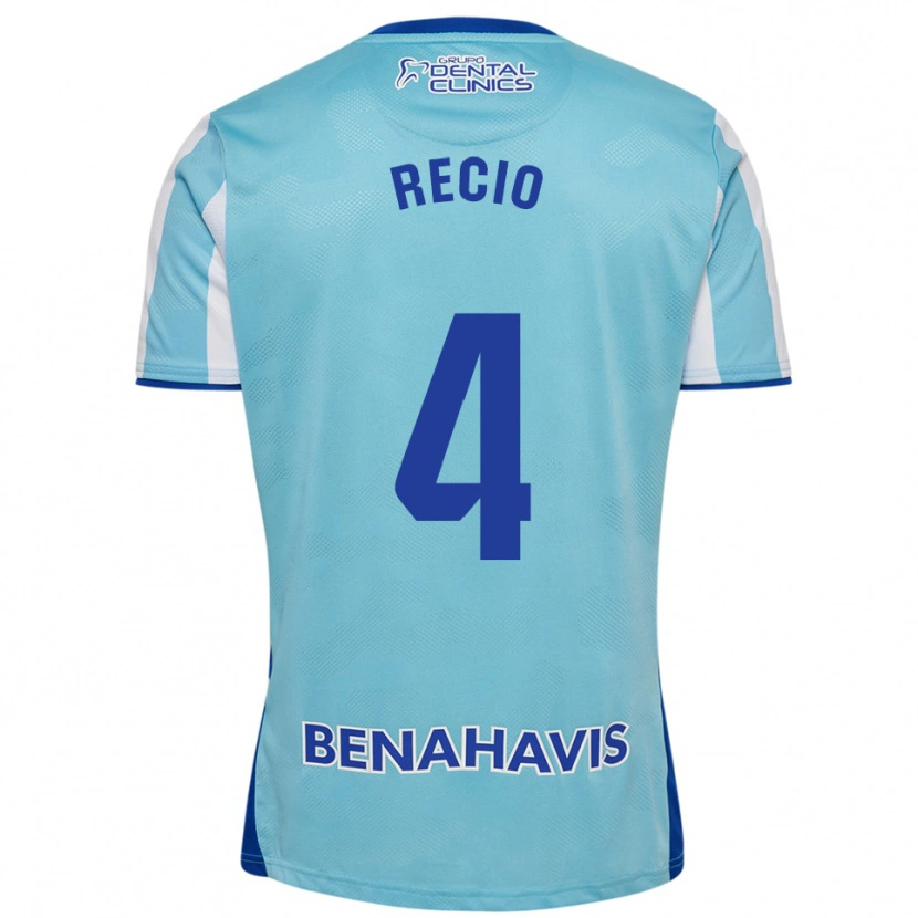 Danxen Enfant Maillot Ángel Recio #4 Bleu Ciel Blanc Tenues Domicile 2025/26 T-Shirt