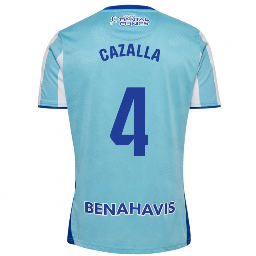 Danxen Enfant Maillot Marta Cazalla #4 Bleu Ciel Blanc Tenues Domicile 2025/26 T-Shirt