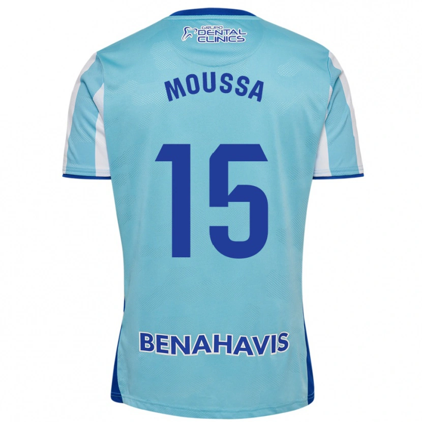 Danxen Enfant Maillot Moussa Diarra #15 Bleu Ciel Blanc Tenues Domicile 2025/26 T-Shirt
