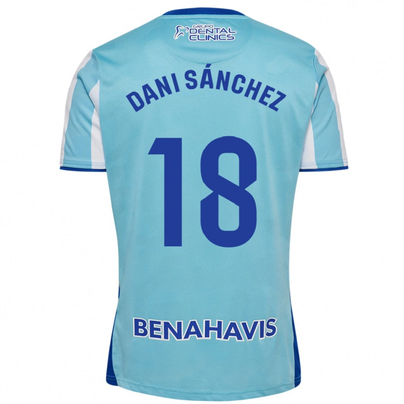 Danxen Enfant Maillot Dani Sánchez #18 Bleu Ciel Blanc Tenues Domicile 2025/26 T-Shirt