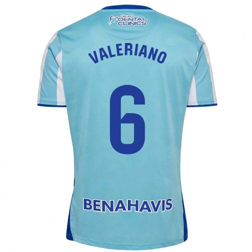 Danxen Enfant Maillot Nerea Valeriano Martínez #6 Bleu Ciel Blanc Tenues Domicile 2025/26 T-Shirt