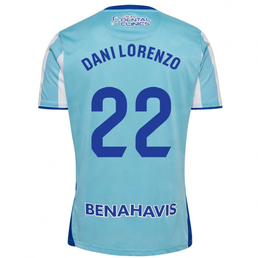 Danxen Enfant Maillot Dani Lorenzo #22 Bleu Ciel Blanc Tenues Domicile 2025/26 T-Shirt