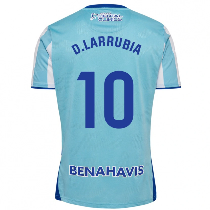 Danxen Enfant Maillot David Larrubia #10 Bleu Ciel Blanc Tenues Domicile 2025/26 T-Shirt