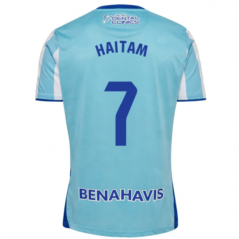 Danxen Enfant Maillot Haitam Abaida #7 Bleu Ciel Blanc Tenues Domicile 2025/26 T-Shirt