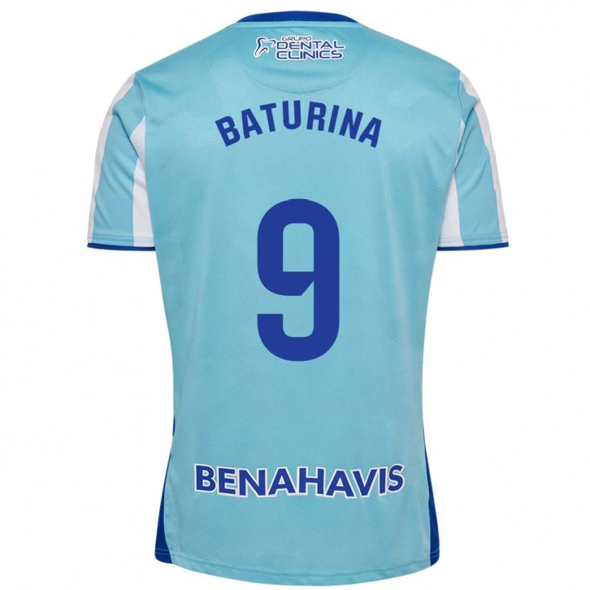 Danxen Enfant Maillot Roko Baturina #9 Bleu Ciel Blanc Tenues Domicile 2025/26 T-Shirt