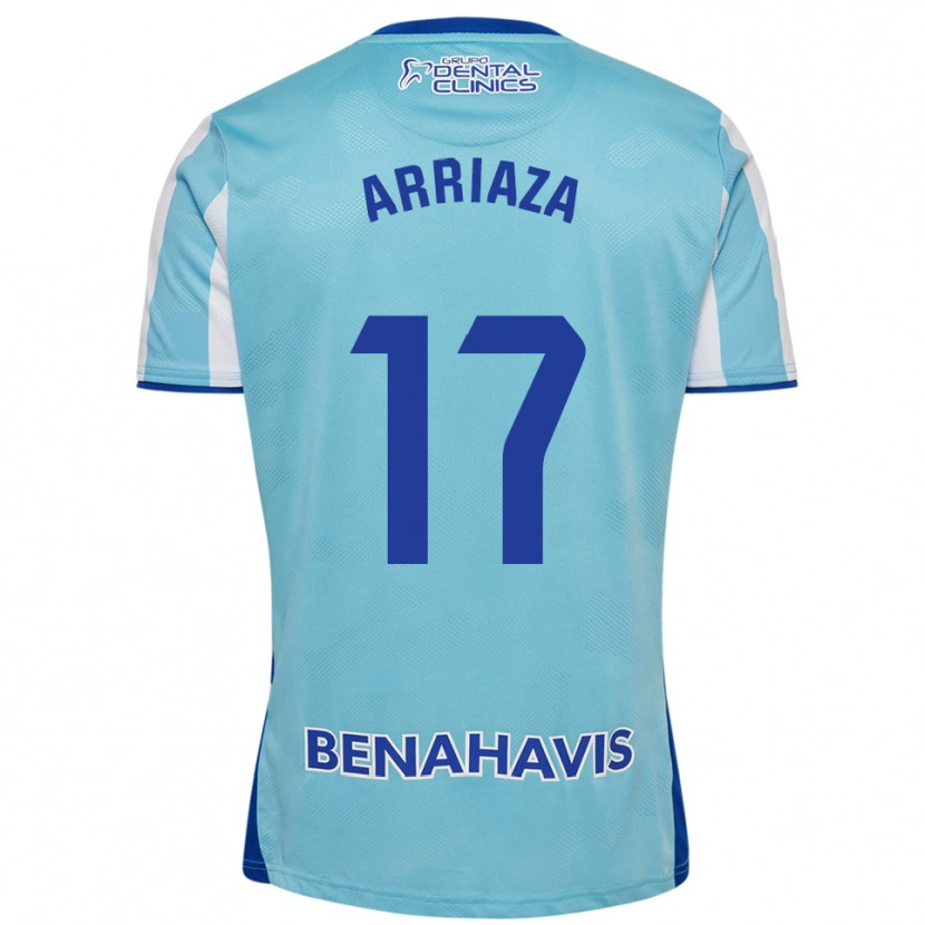 Danxen Enfant Maillot Pablo Arriaza #17 Bleu Ciel Blanc Tenues Domicile 2025/26 T-Shirt