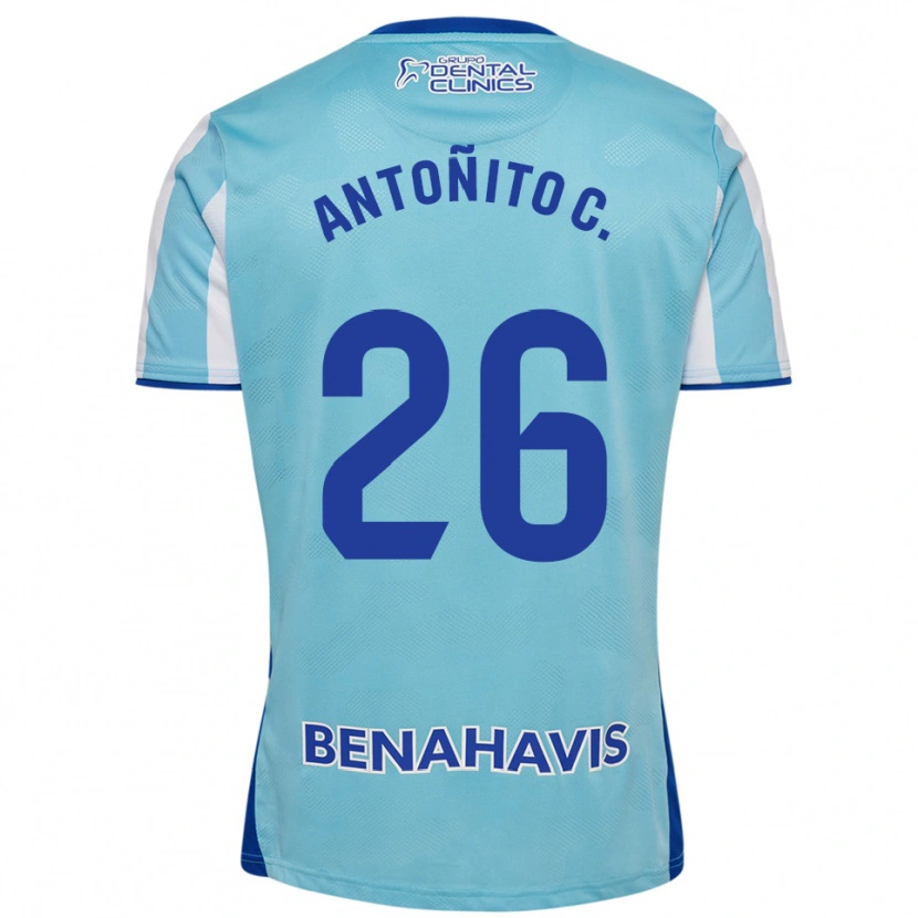 Danxen Enfant Maillot Antonio Cordero #26 Bleu Ciel Blanc Tenues Domicile 2025/26 T-Shirt