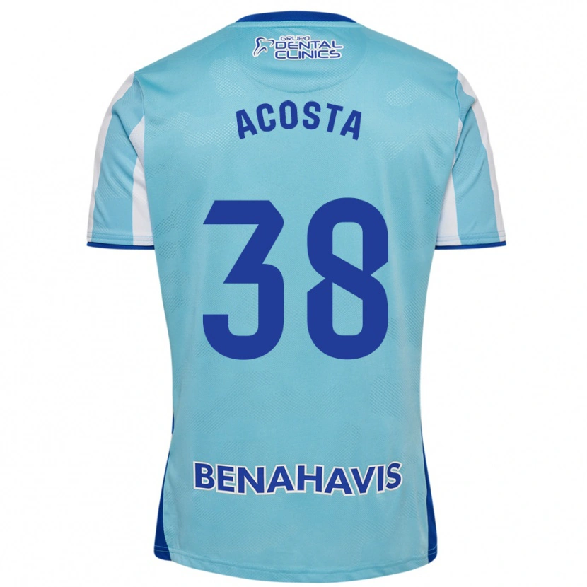 Danxen Enfant Maillot Judith Acosta #38 Bleu Ciel Blanc Tenues Domicile 2025/26 T-Shirt