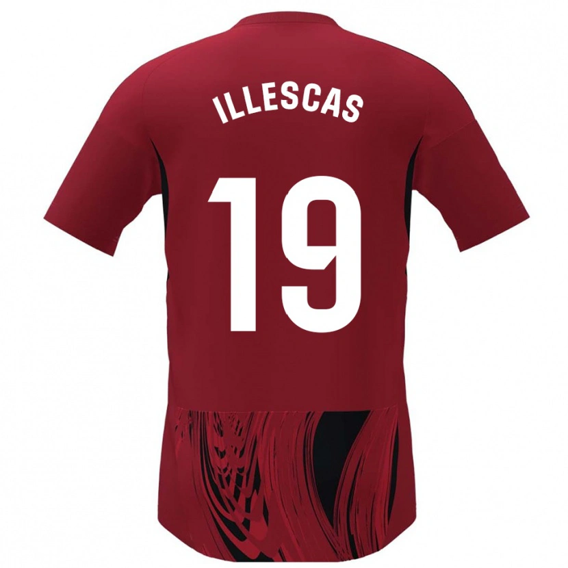 Danxen Enfant Maillot Marino Illescas #19 Rouge Noir Tenues Domicile 2025/26 T-Shirt