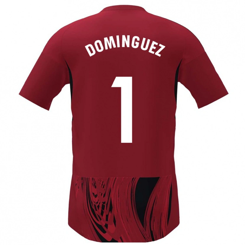 Danxen Enfant Maillot Iago Domínguez #1 Rouge Noir Tenues Domicile 2025/26 T-Shirt