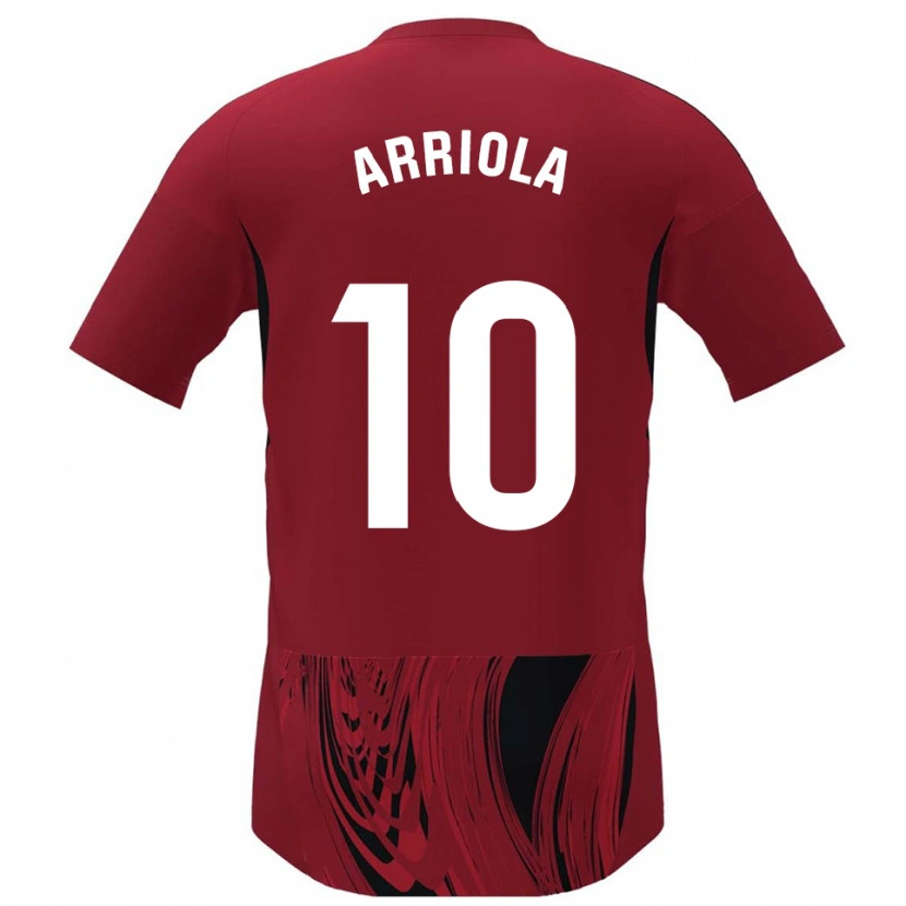 Danxen Enfant Maillot Marcos Arriola #10 Rouge Noir Tenues Domicile 2025/26 T-Shirt
