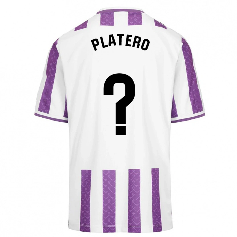 Danxen Enfant Maillot Miguel Platero #0 Violet Blanc Tenues Domicile 2025/26 T-Shirt