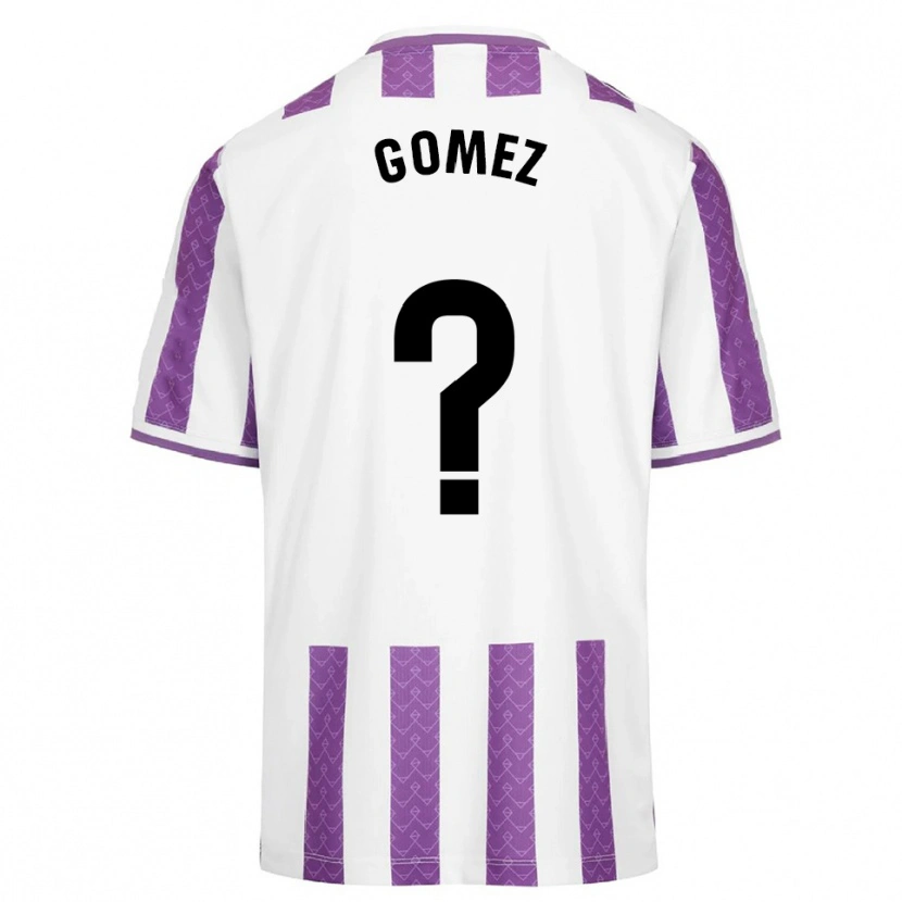 Danxen Enfant Maillot Adrián Gómez #0 Violet Blanc Tenues Domicile 2025/26 T-Shirt