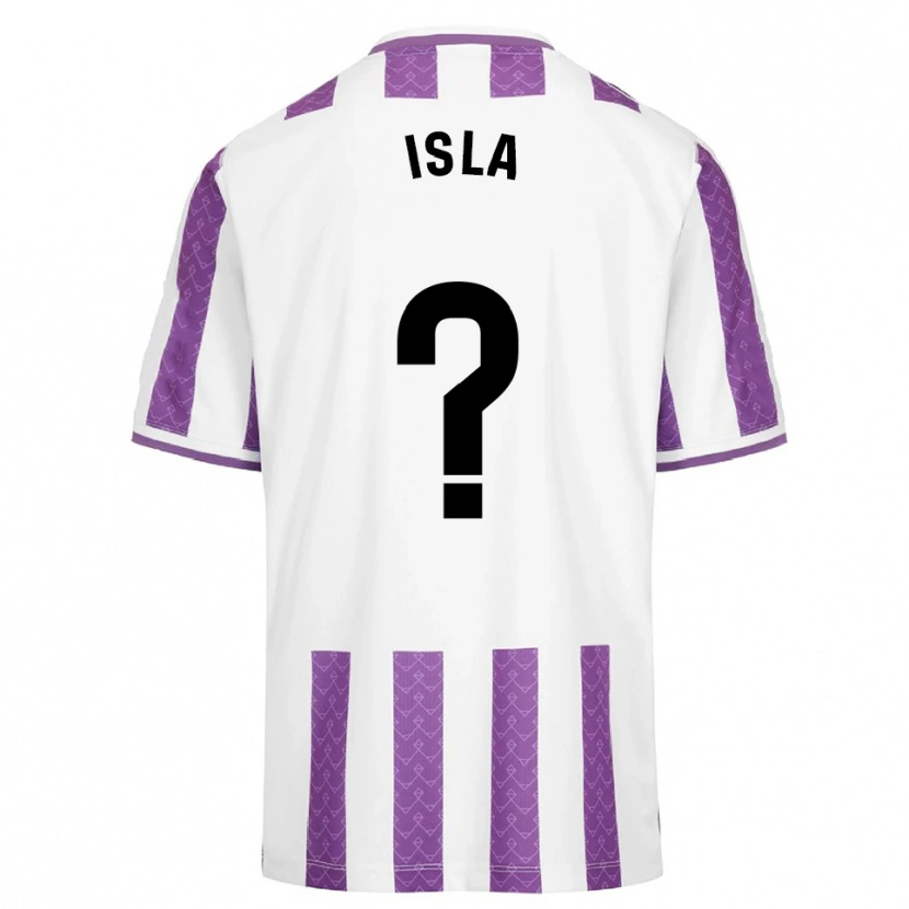 Danxen Enfant Maillot Cristian Isla #0 Violet Blanc Tenues Domicile 2025/26 T-Shirt
