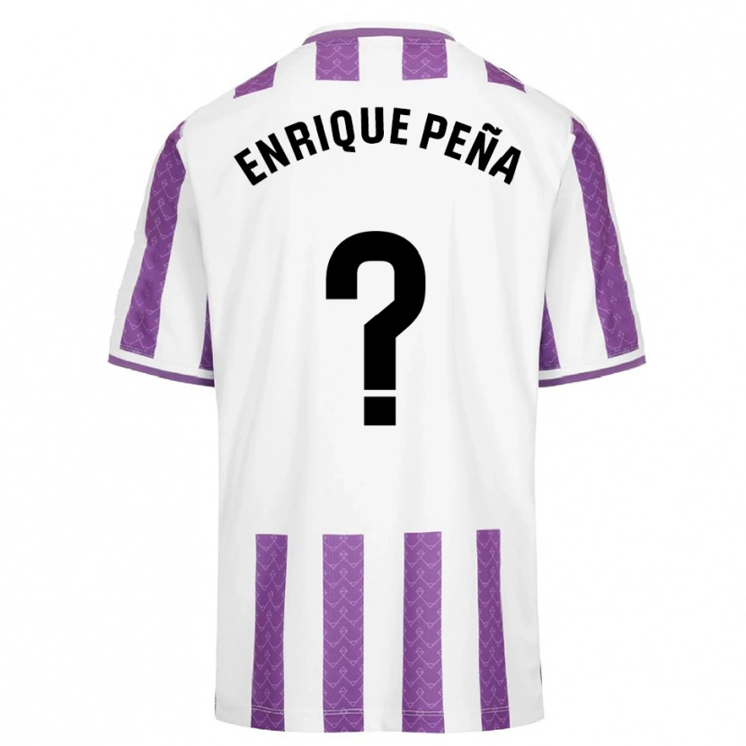 Danxen Enfant Maillot Enrique Peña #0 Violet Blanc Tenues Domicile 2025/26 T-Shirt