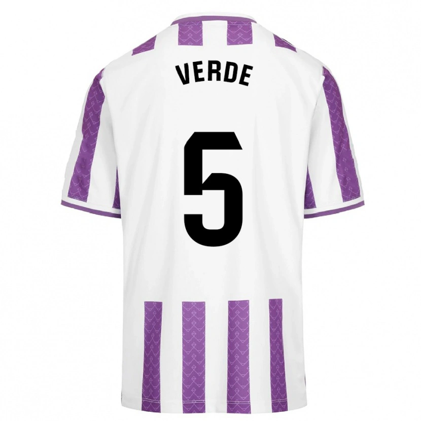 Danxen Enfant Maillot Adrián Verde #5 Violet Blanc Tenues Domicile 2025/26 T-Shirt