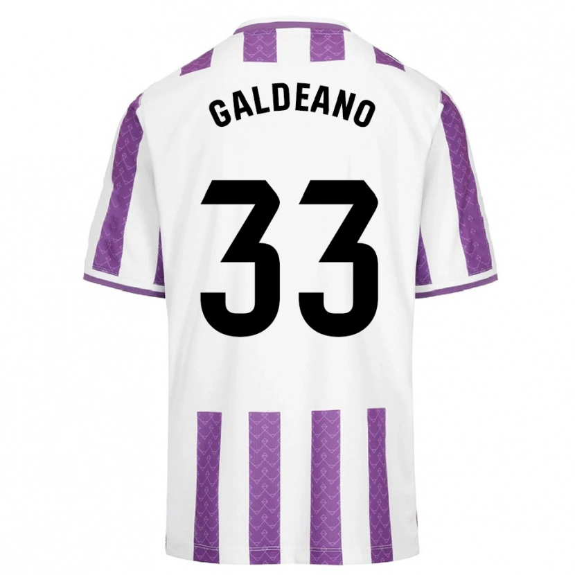 Danxen Enfant Maillot Alejandro Galdeano #33 Violet Blanc Tenues Domicile 2025/26 T-Shirt