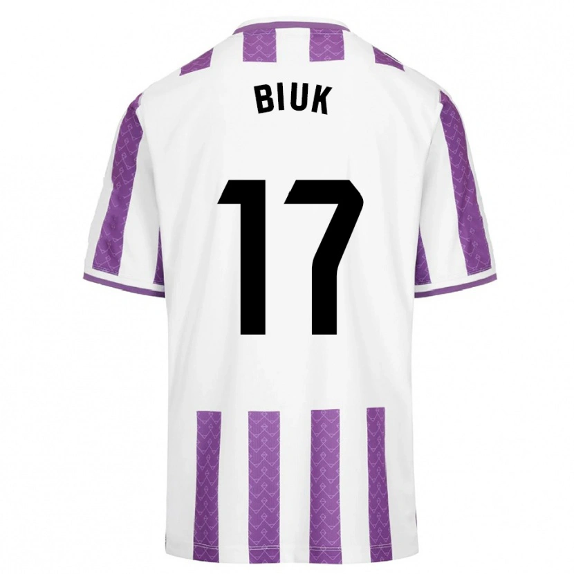 Danxen Enfant Maillot Stipe Biuk #17 Violet Blanc Tenues Domicile 2025/26 T-Shirt