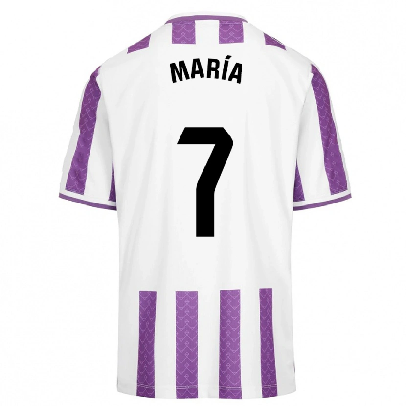 Danxen Enfant Maillot María González Bombín #7 Violet Blanc Tenues Domicile 2025/26 T-Shirt
