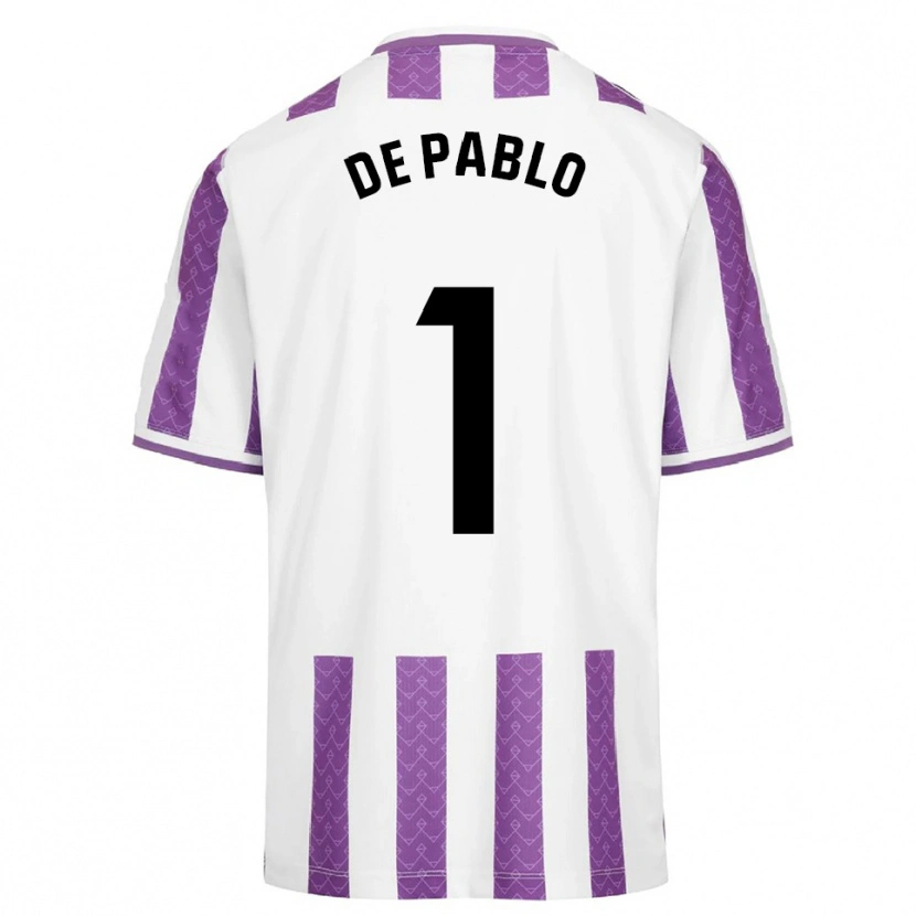 Danxen Enfant Maillot Álvaro De Pablo #1 Violet Blanc Tenues Domicile 2025/26 T-Shirt