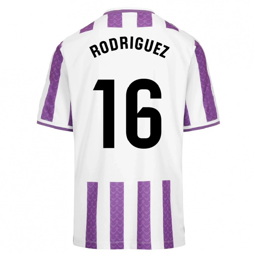 Danxen Enfant Maillot Gabriel Rodríguez #16 Violet Blanc Tenues Domicile 2025/26 T-Shirt