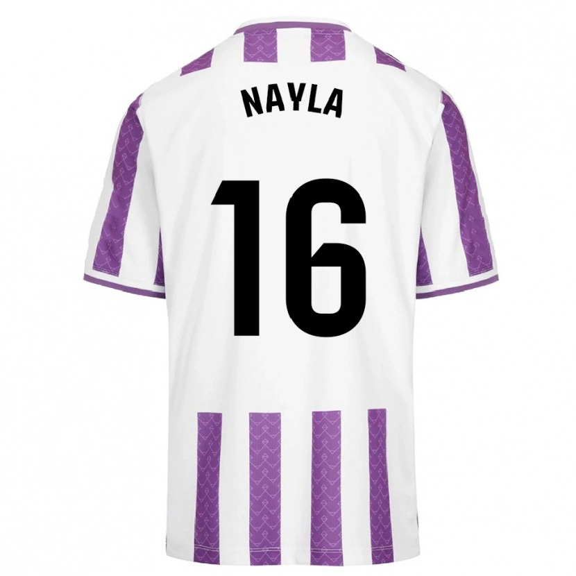 Danxen Enfant Maillot Nayla Manrique Pajares #16 Violet Blanc Tenues Domicile 2025/26 T-Shirt