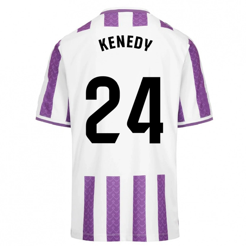 Danxen Enfant Maillot Kenedy #24 Violet Blanc Tenues Domicile 2025/26 T-Shirt