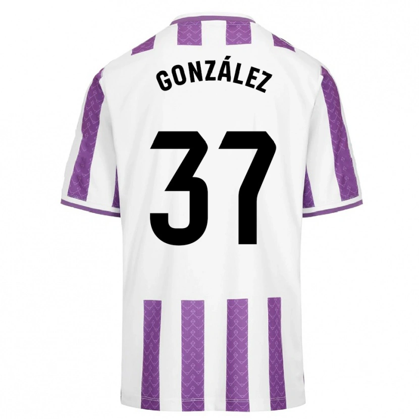 Danxen Enfant Maillot Raúl González #37 Violet Blanc Tenues Domicile 2025/26 T-Shirt
