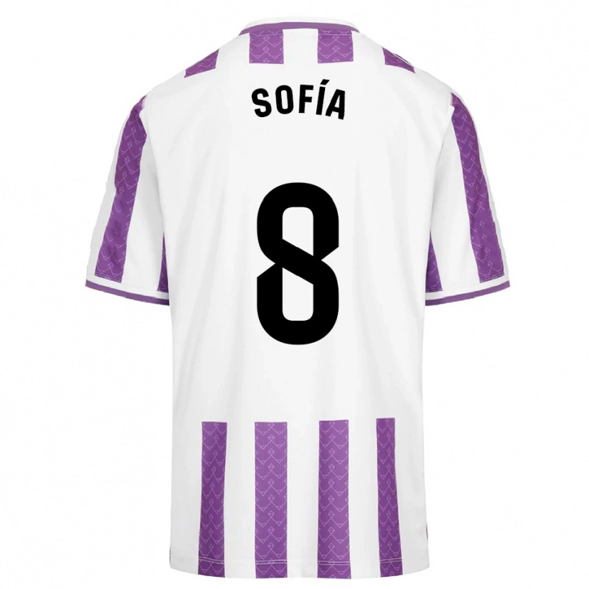 Danxen Enfant Maillot Sofía Fernández Gutiérrez #8 Violet Blanc Tenues Domicile 2025/26 T-Shirt