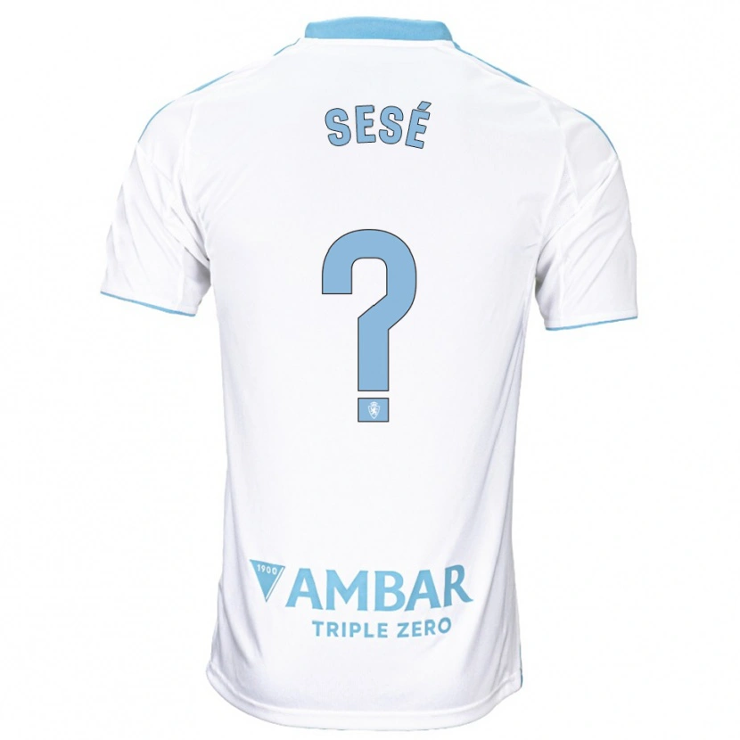 Danxen Enfant Maillot Manu Sesé #0 Blanc Bleu Ciel Tenues Domicile 2025/26 T-Shirt