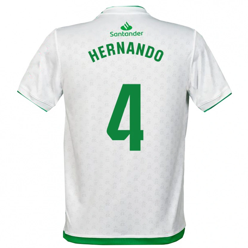 Danxen Enfant Maillot Manu Hernando #4 Vert Blanc Tenues Domicile 2025/26 T-Shirt
