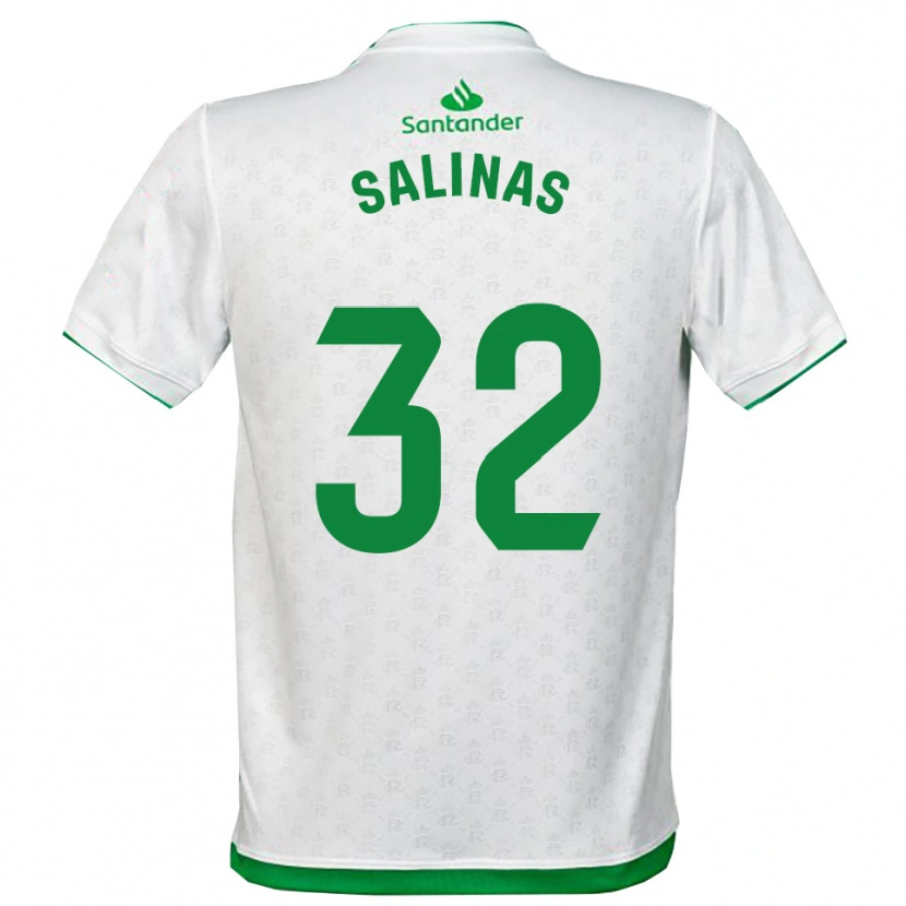 Danxen Enfant Maillot Jorge Salinas #32 Vert Blanc Tenues Domicile 2025/26 T-Shirt