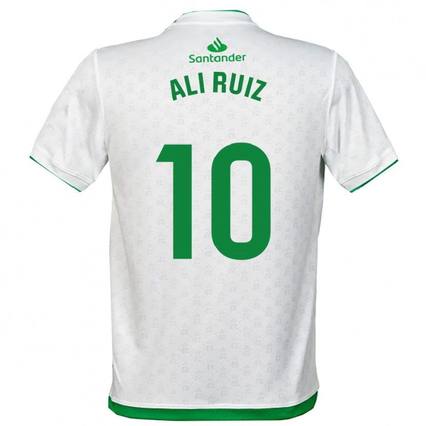Danxen Enfant Maillot Alicia Ruiz Pascua #10 Vert Blanc Tenues Domicile 2025/26 T-Shirt
