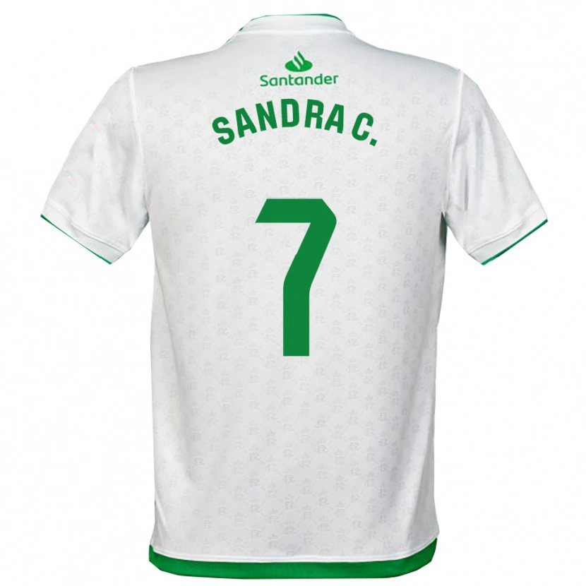 Danxen Enfant Maillot Sandra Calvo Pozo #7 Vert Blanc Tenues Domicile 2025/26 T-Shirt