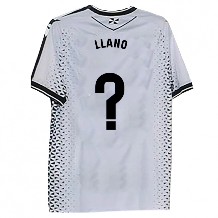 Danxen Enfant Maillot Guillermo Llano #0 Blanc Noir Tenues Domicile 2025/26 T-Shirt
