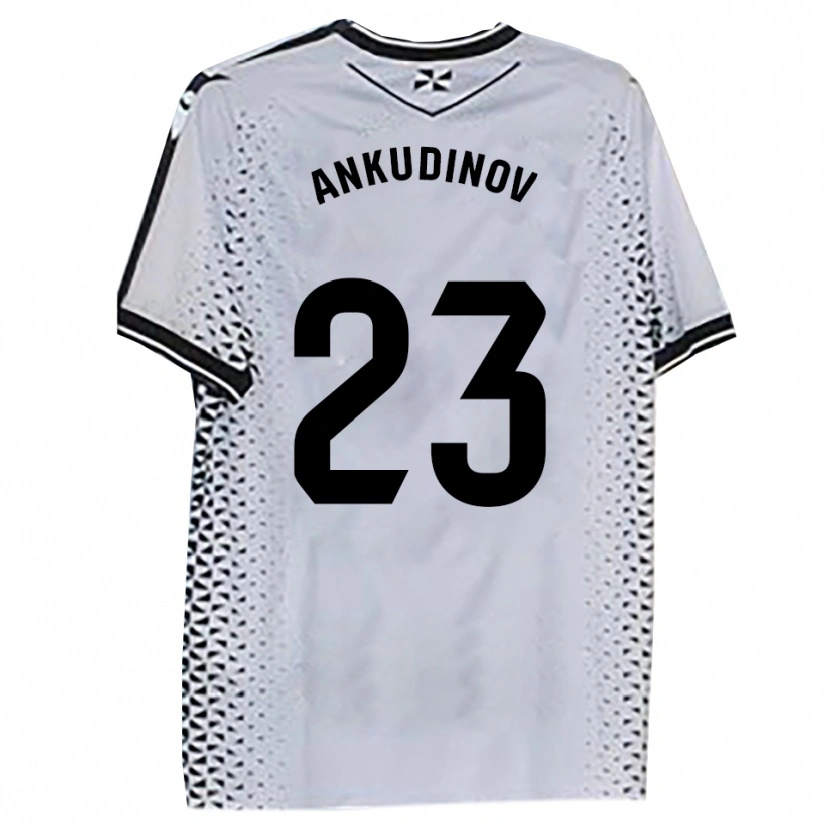 Danxen Enfant Maillot Danil Ankudinov #23 Blanc Noir Tenues Domicile 2025/26 T-Shirt
