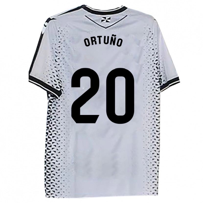 Danxen Enfant Maillot Juanto Ortuño #20 Blanc Noir Tenues Domicile 2025/26 T-Shirt