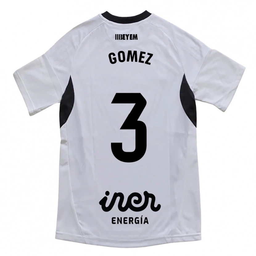 Danxen Enfant Maillot Jonathan Gómez #3 Blanc Violet Tenues Domicile 2025/26 T-Shirt