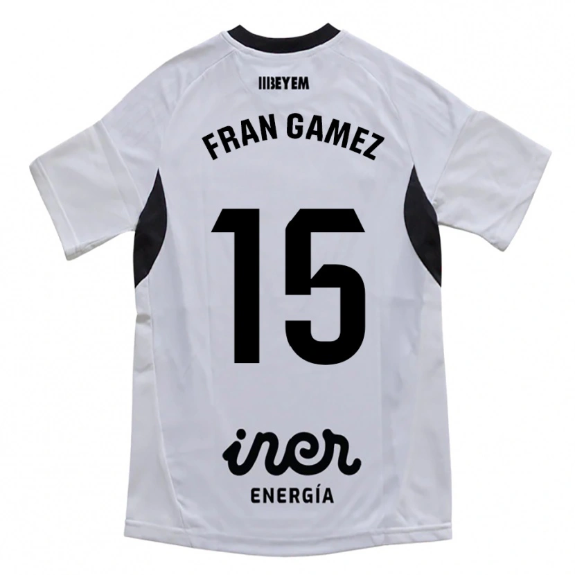 Danxen Enfant Maillot Fran Gámez #15 Blanc Violet Tenues Domicile 2025/26 T-Shirt