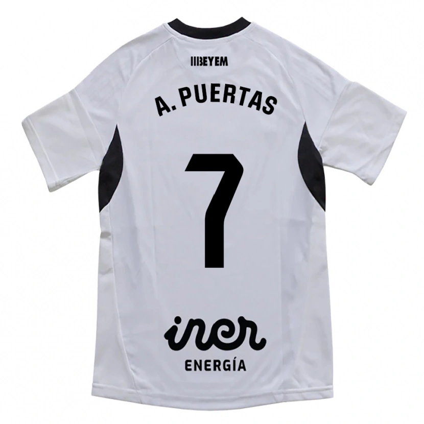 Danxen Enfant Maillot Antonio Puertas #7 Blanc Violet Tenues Domicile 2025/26 T-Shirt