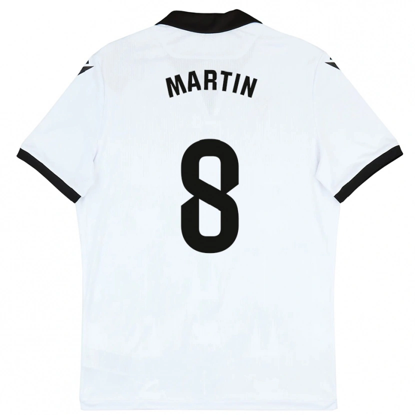 Danxen Enfant Maillot Ander Martín #8 Blanc Noir Tenues Domicile 2025/26 T-Shirt