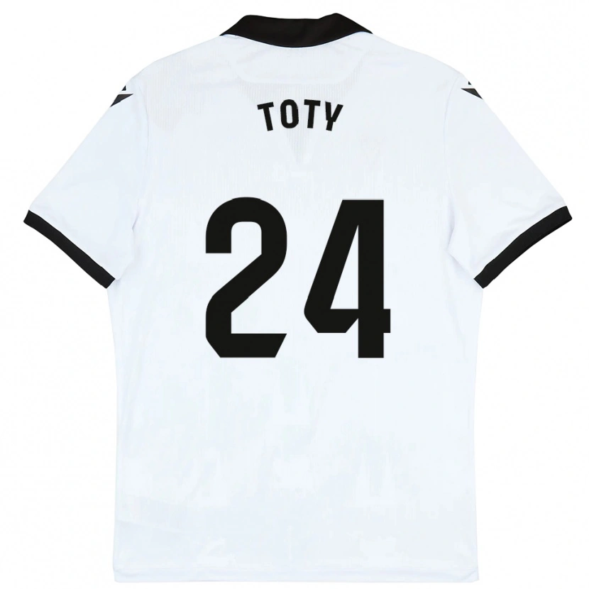 Danxen Enfant Maillot Lasme Toty #24 Blanc Noir Tenues Domicile 2025/26 T-Shirt