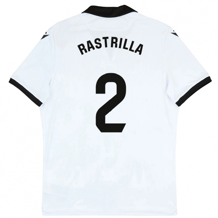 Danxen Enfant Maillot Hugo Rastrilla #2 Blanc Noir Tenues Domicile 2025/26 T-Shirt