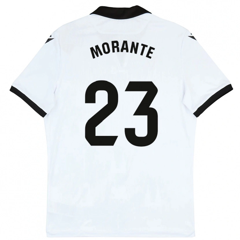 Danxen Enfant Maillot Iván Morante #23 Blanc Noir Tenues Domicile 2025/26 T-Shirt