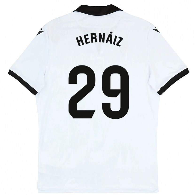 Danxen Enfant Maillot David Hernáiz #29 Blanc Noir Tenues Domicile 2025/26 T-Shirt