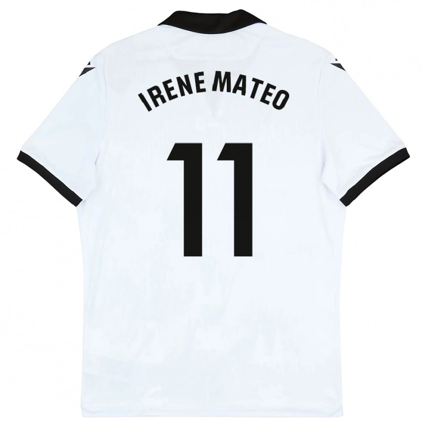 Danxen Enfant Maillot Irene Mateo #11 Blanc Noir Tenues Domicile 2025/26 T-Shirt