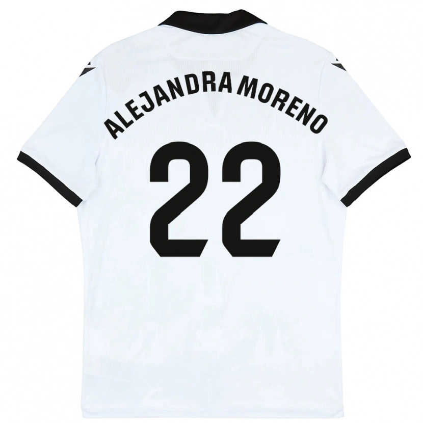 Danxen Enfant Maillot Alejandra Moreno #22 Blanc Noir Tenues Domicile 2025/26 T-Shirt