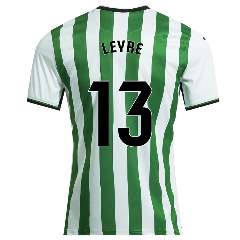Danxen Enfant Maillot Leyre Sánchez López #13 Blanc Vert Tenues Domicile 2025/26 T-Shirt