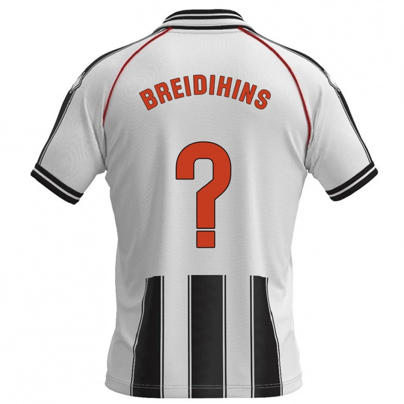 Danxen Enfant Maillot Kirils Bredihins #0 Blanc Noir Tenues Domicile 2025/26 T-Shirt