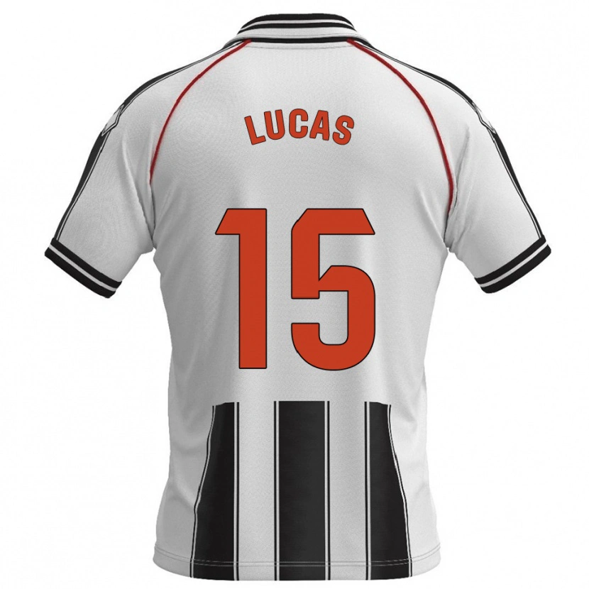 Danxen Enfant Maillot Lucas Alcázar #15 Blanc Noir Tenues Domicile 2025/26 T-Shirt